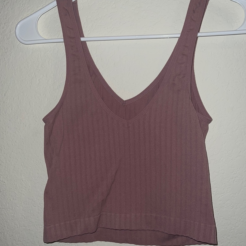 Pink Medium V-neck Tank top